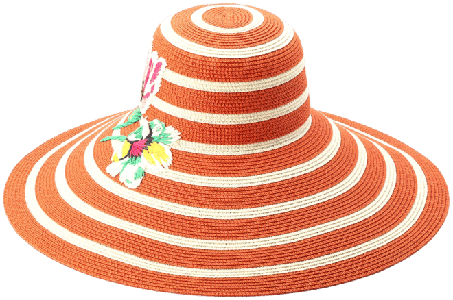 Women's Embroidered Flower Sunhat