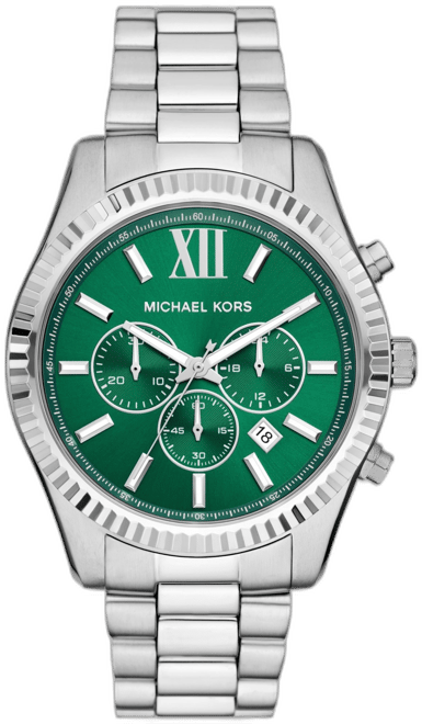 ミランチー Michael Kors Men's Lexington Chronograph Silver-Tone