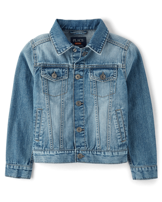 トップス L'Appartement Boys denim Jacket Boys Long Sleeve Denim Jacket - BLUE | The Children's Place