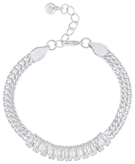 Cubic Zirconia Baguette Cut Bracelet