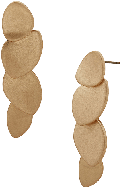 a.n.a Gold Tone Womens Round Drop Earrings
