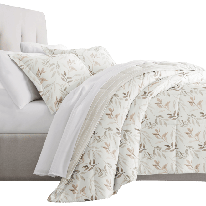 Foliage Stripe 3-Piece Comforter Set, King/California King