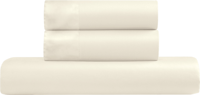 100% Luxe Cotton Sateen 500 Thread Count 3-Piece Duvet Cover Set, Full/Queen