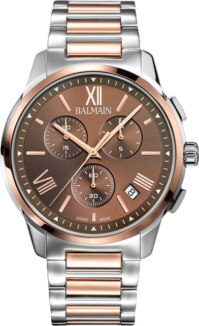 Men's Swiss Chronograph Madrigal Two-Tone Stainless Steel Bracelet Watch 42mm