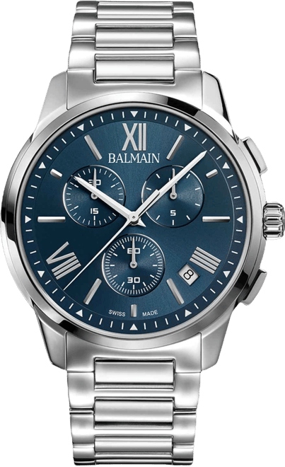 Men's Swiss Chronograph Madrigal Stainless Steel Bracelet Watch 42mm