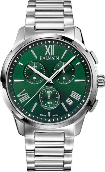 Men's Swiss Chronograph Madrigal Stainless Steel Bracelet Watch 42mm