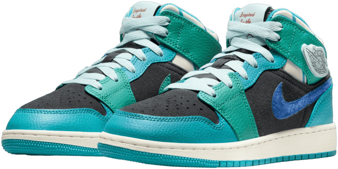 Air Jordan 1 Mid Sneaker School Big Kids' Shoes