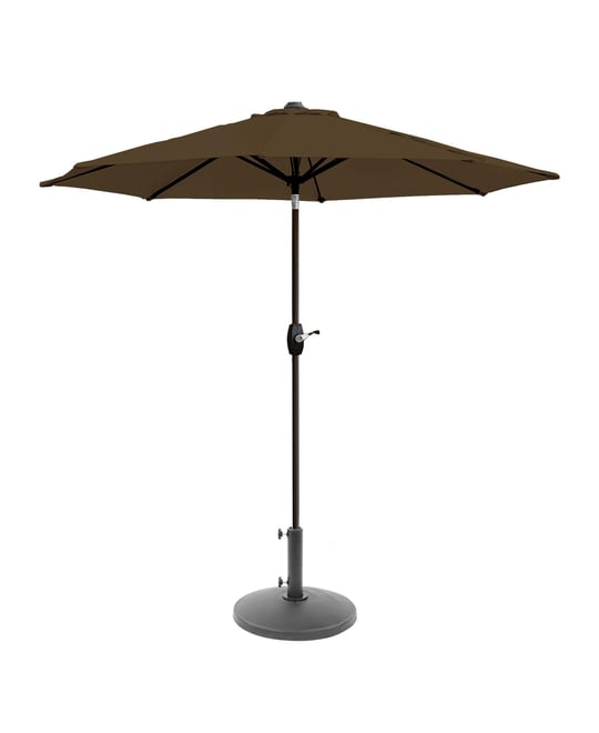 9 Ft Outdoor Patio Market Table Umbrella with Round Resin Base