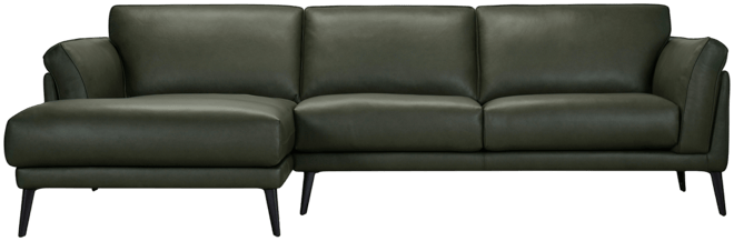 Keery 112" 2-Pc. Leather Sectional with Chaise, Created for Macy's