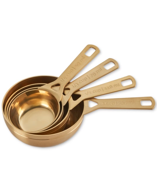Gold-Tone Measuring Cups, Set of 4