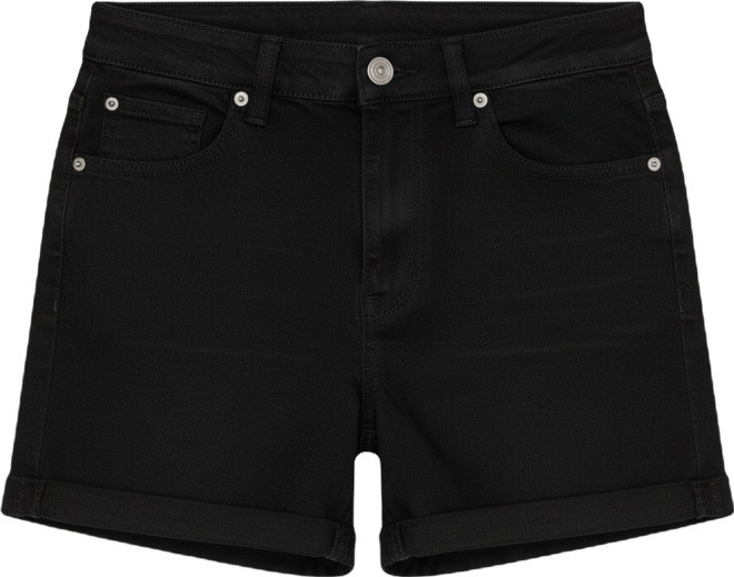 Juniors' 4" High-Rise Curvy Denim Shorts