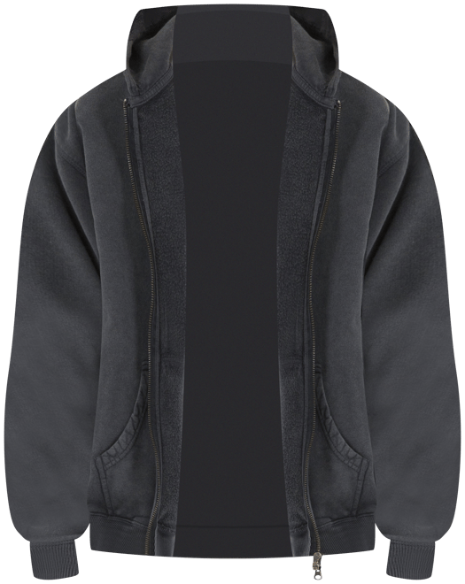 Basic Zip Up Hoodie - Vintage Black | mnml