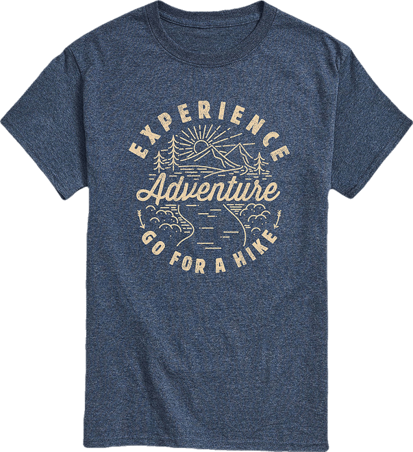 Mens Short Sleeve Graphic T-Shirt, Color: Heather Blue