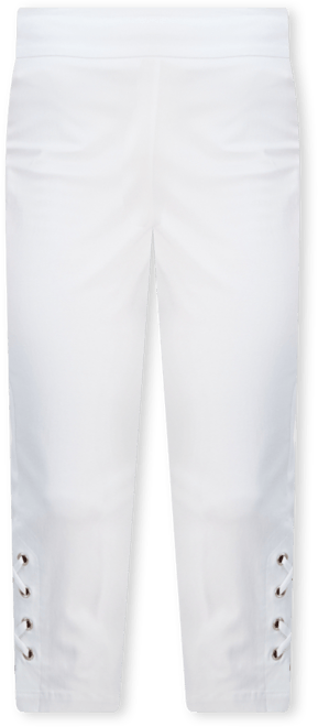 Women's Side Lace-Up Pull-On Capri Pants, Created for Macy's