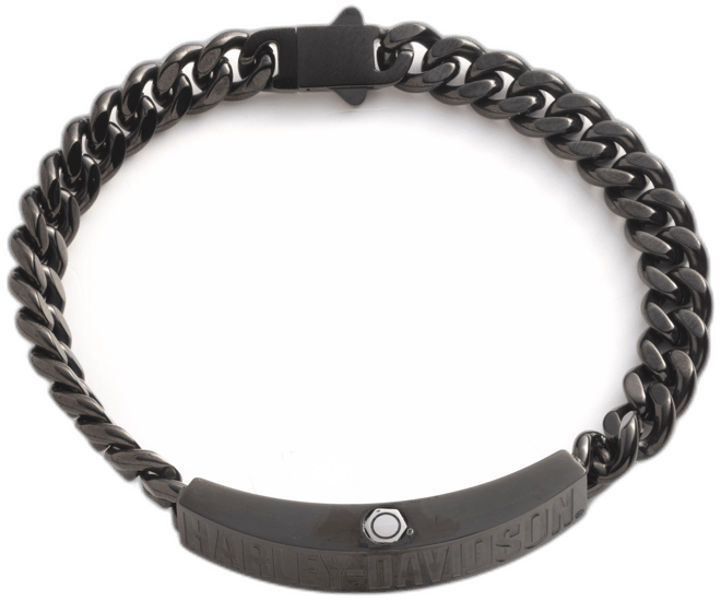 Men's H-D Logo Curb Bracelet