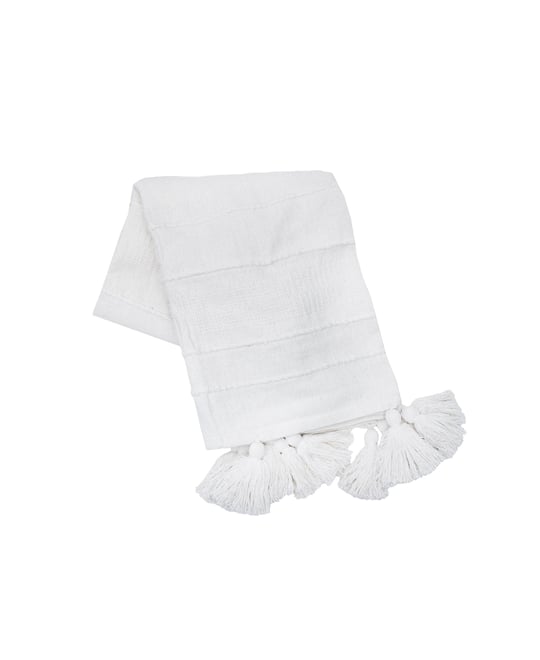 Barton White Throw Blanket