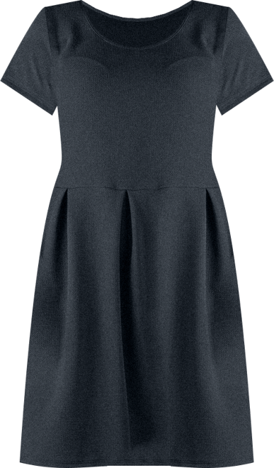 Plus Size Scoop Neck Knee Length Pocket Dress