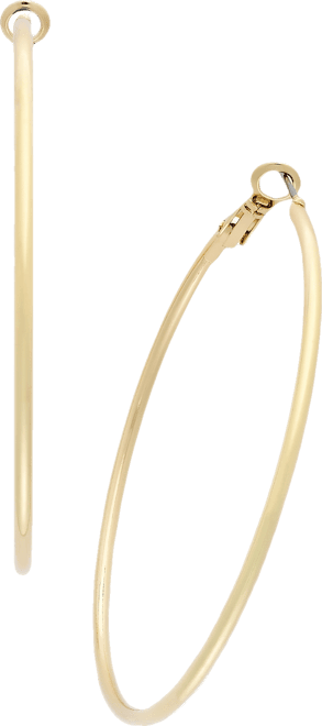 Gold-Tone Large Thin Hoop Earrings, 2.4", Created for Macy's