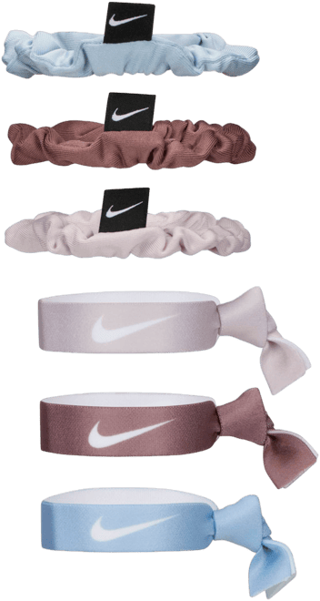 Image of Nike Velvet and Elastic Hairbands (6 Pack)