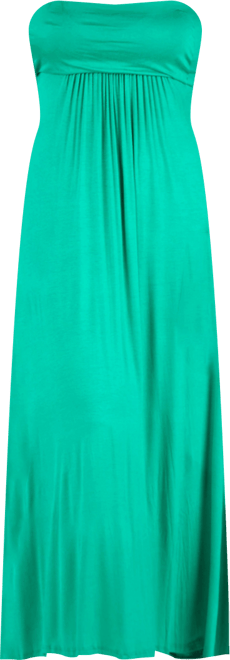 Plus Size Strapless Maxi Dress