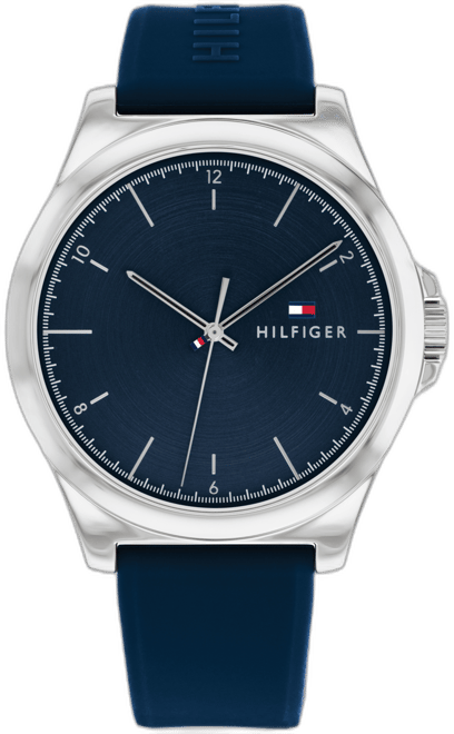 Tommy hilfiger men's blue silicone strap watch sale