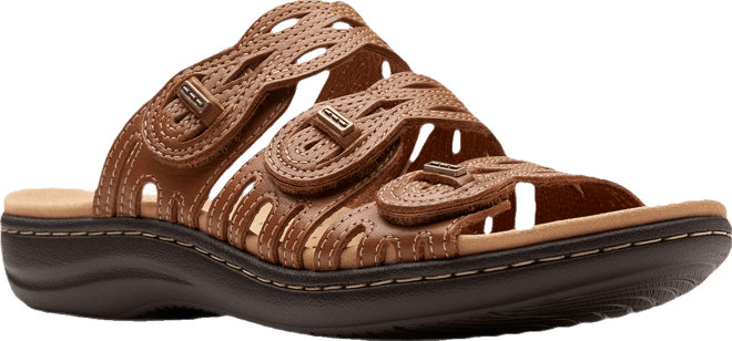 Laurieann Ruby Scalloped Strap Slide Sandals