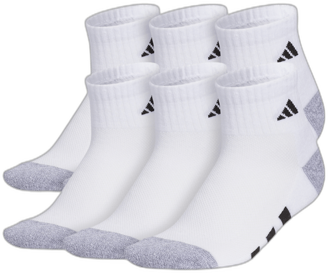Boys Youth Athletic Cushioned Quarter Socks, Pack of 6
