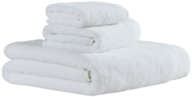 Entwine Solid Cotton Terry 3-Piece Towel Set