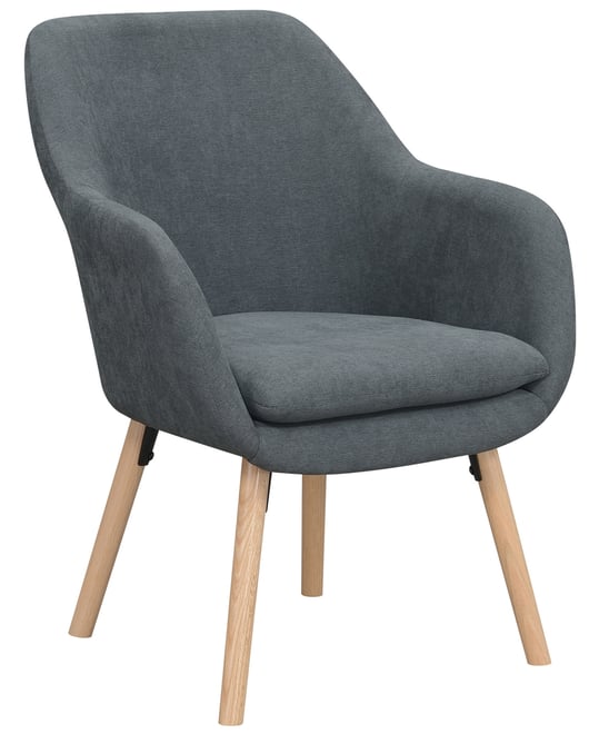 25.25" Faux Linen Charlotte Wingback Accent Armchair