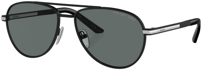 Iconic Plaque Pilot Men's Sunglasses, Pr A54S