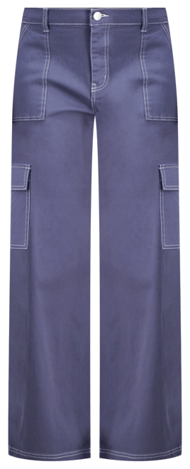 Juniors' Wide-Leg Comfort Fit Cargo Utility Pants