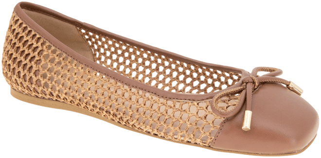 INC Womens Beige Double Band Braided Padded Lyra Square Toe