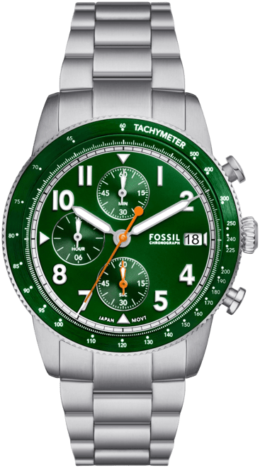 Men's Sport Tourer Chronograph Silver-Tone Stainless Steel Watch 42mm