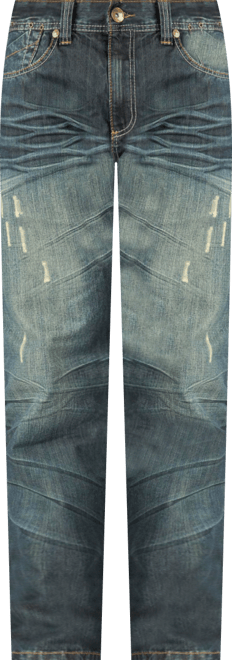 Men's Relaxed Straight Handcrafted Wash Premium Denim Signature Jeans