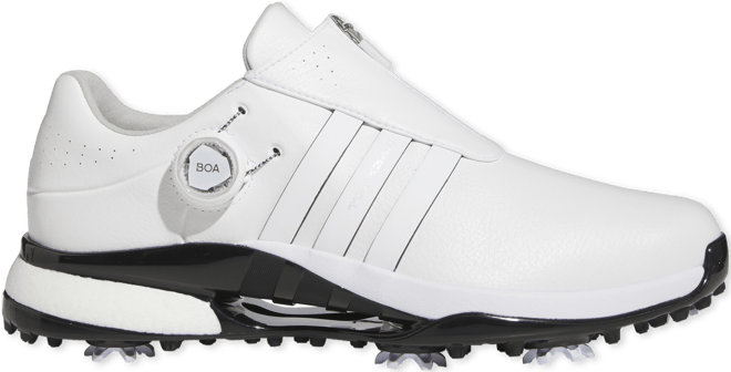 adidas Tour360 24 BOA BOOST Golf Shoes White/Black - Carl's