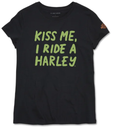 Women's Kiss Me I Ride a Harley Tee