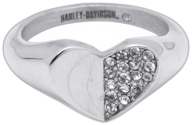 Women's Pavé Half Heart Ring