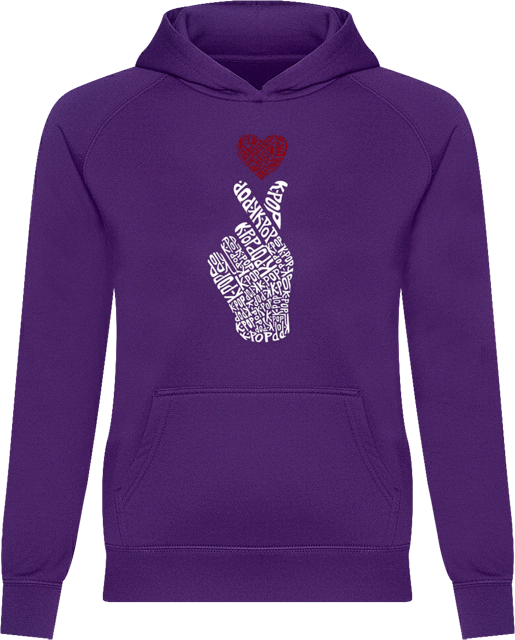 Women's K-Pop Word Art Hooded Sweatshirt
