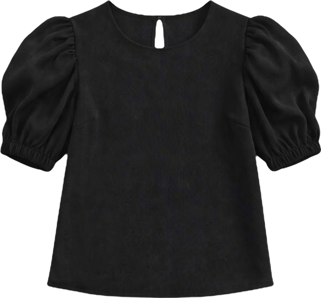Women's Pleated Puff Sleeve Top