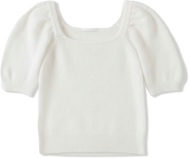 Women's Short Puff Sleeve Sweater