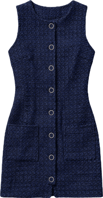 Women's Tweed Sleeveless Sheath Dress