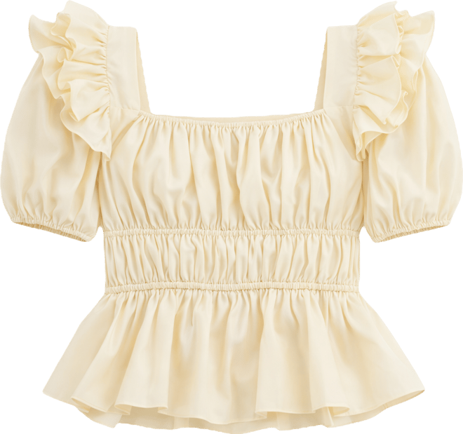 Women's Smocked Puff Sleeve Top