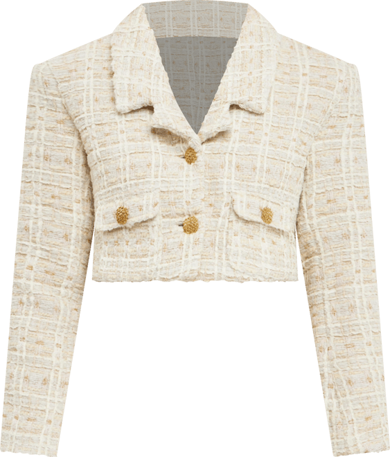 Women's Cropped Tweed Jacket