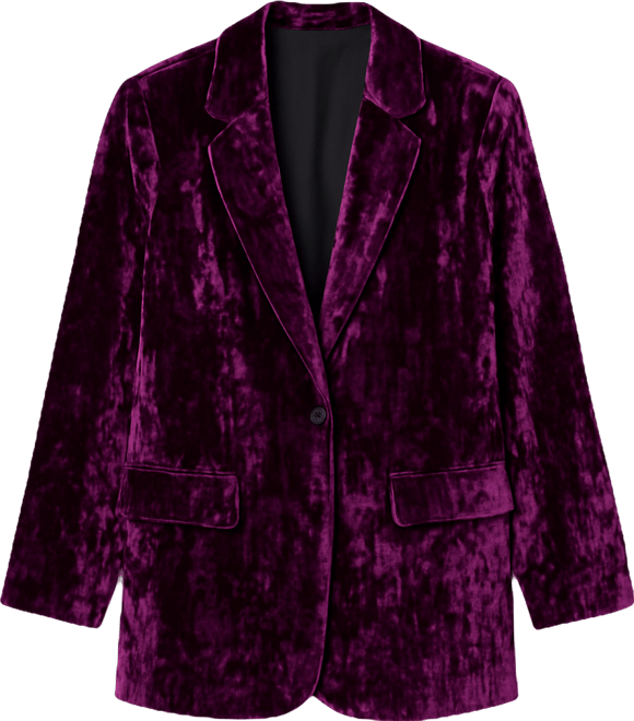 Women's Oversized Velvet Blazer