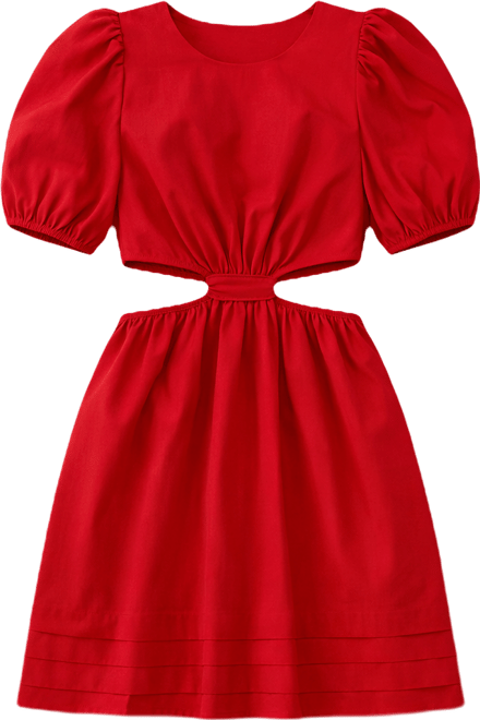 Women's Pleats with Cut-out Detail Mini Dress