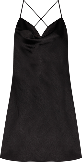 Women's Cowl Neck Mini Dress with X-Back