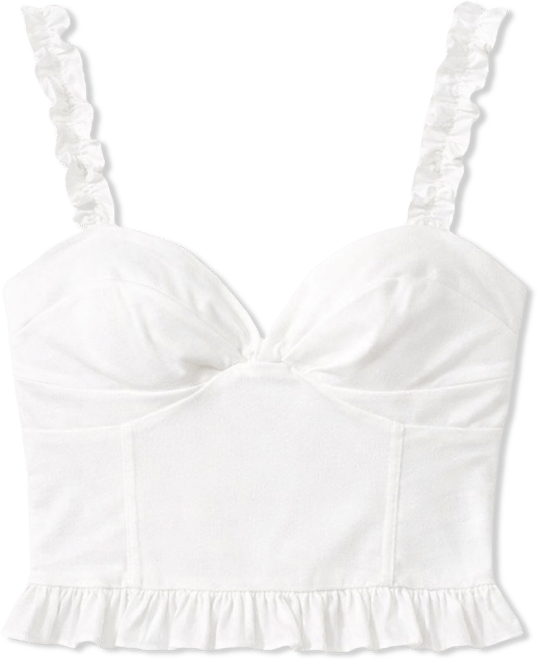 Women's Ruffle Detail Bustier Top