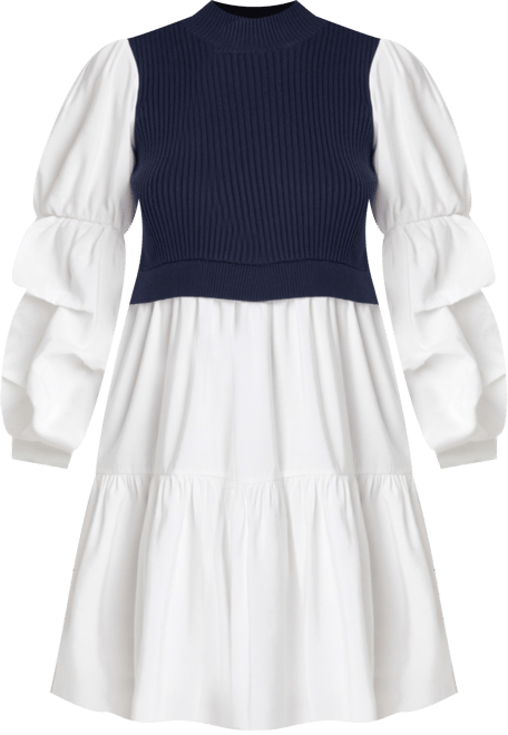 Women's Mixed Media Mini Dress