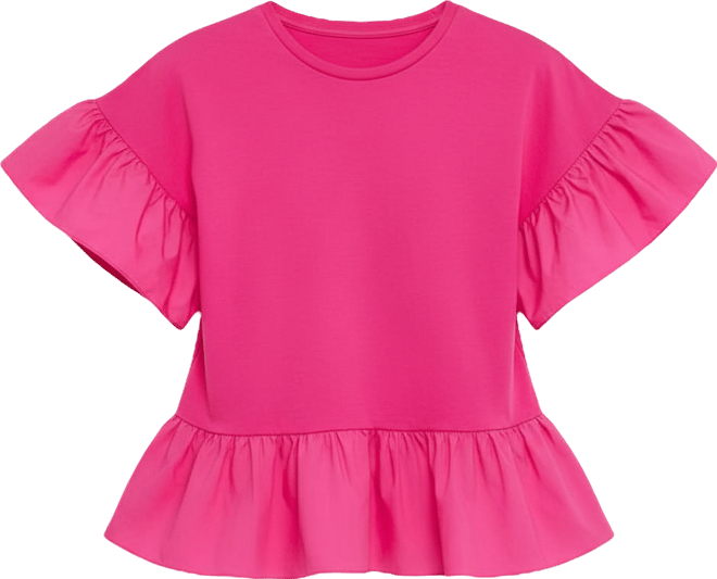 Women's Mixed Media Knit Top