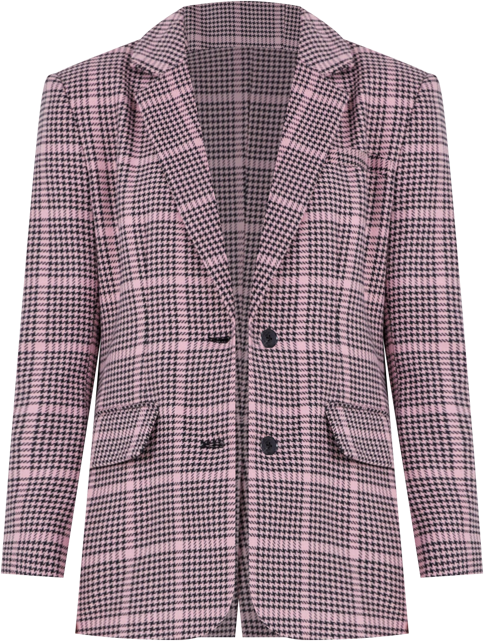 Women's Houndstooth Oversize Blazer